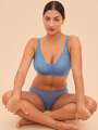 Bleu Soutien-gorge sans armature - Fred 4