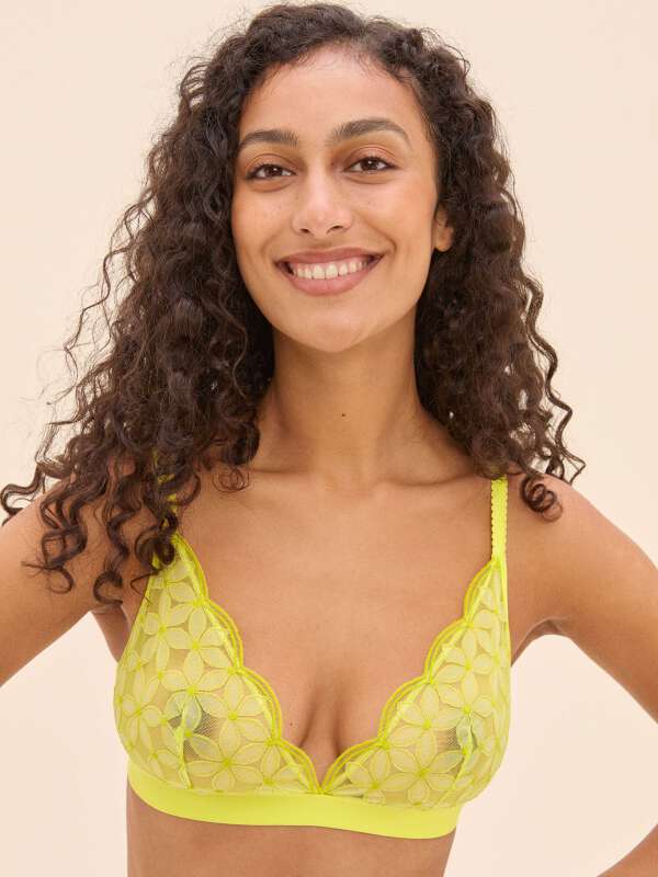 Jaune Soutien-gorge sans armature - Garance 1