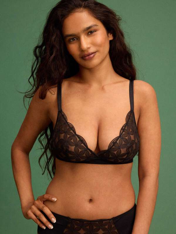 Noir Soutien-gorge sans armature - Garance 1