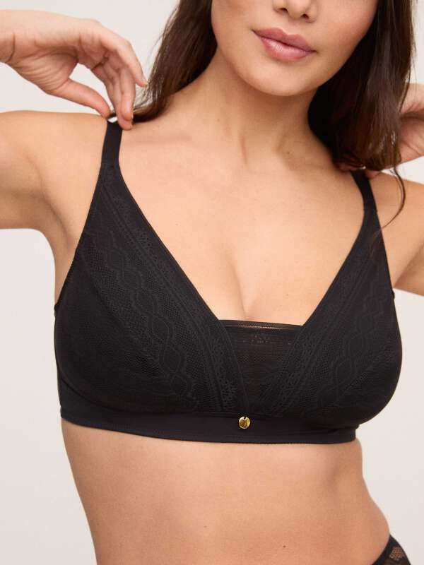 Noir Soutien-gorge sans armature - Kristen 1