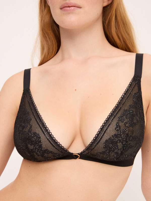 Noir Soutien-gorge sans armature - Monica 1