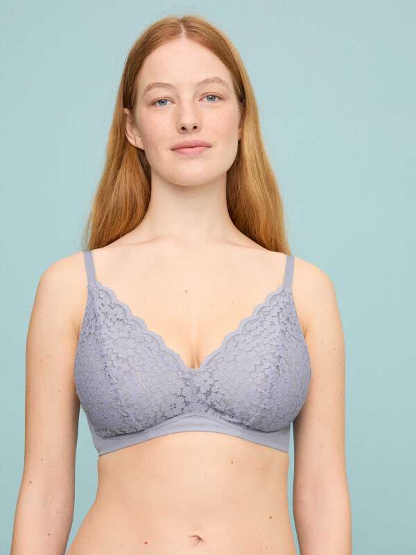 Bleu Soutien-gorge sans armature - Saskia  1