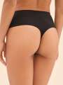 Noir String taille haute - Softstretch 3
