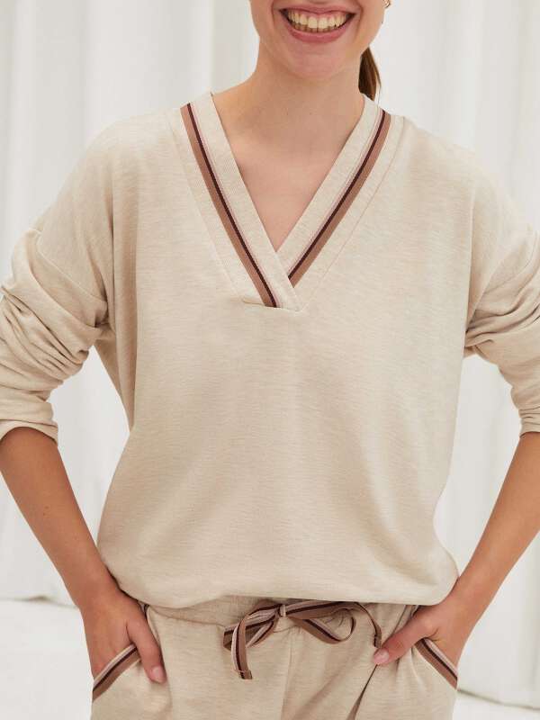 Beige Sweat de pyjama - Alan 1