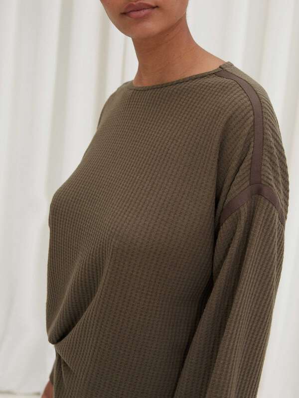 Vert T-shirt de pyjama à manches longues - Esma 1